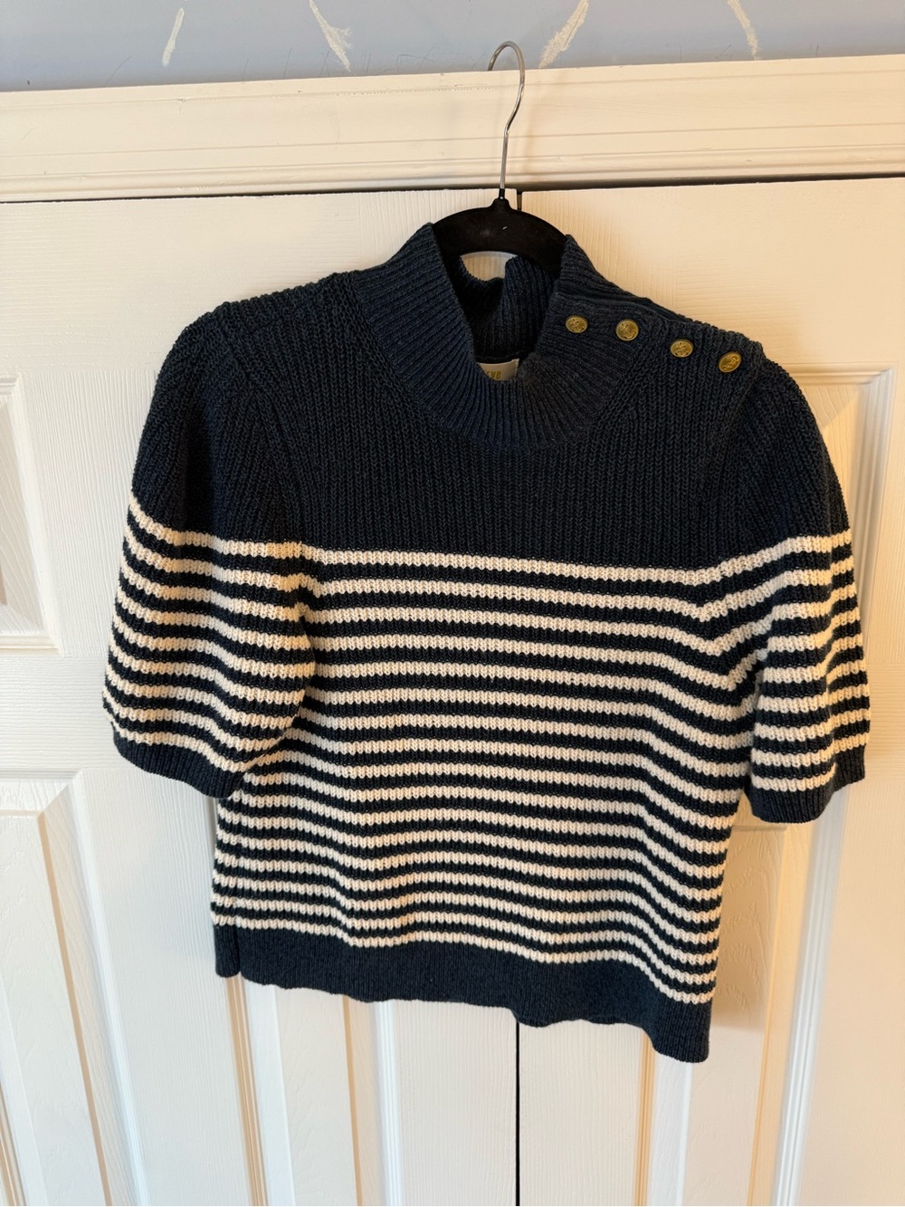Mauve for Anthropologie striped sweater